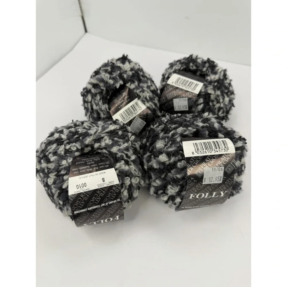 Filatura Di Crosa Yarn Folly Wool Blend Made In Italy Boucle